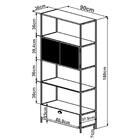 Estante Livreiro 2 Portas 1 Gaveta Estilo Industrial York Ver