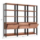 Estante Livreiro 2 Portas 2 Gavetas Estilo Industrial Chess F