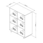 Estante Livreiro 2 Portas 4 Nichos Nomad Appunto Preto/castan