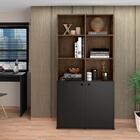 Estante Livreiro 2 Portas Castanho Hungria Bela Casa