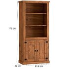 Estante Livreiro 2 Portas E Mesa De Cabeceira Rustic Line Cera