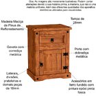 Estante Livreiro 2 Portas E Mesa De Cabeceira Rustic Line Cera