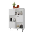 Estante Livreiro 3 Portas Hecol Móveis Branco Tx