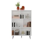 Estante Livreiro 3 Portas Hecol Móveis Branco Tx