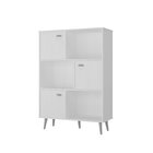 Estante Livreiro 3 Portas Hecol Móveis Branco Tx