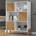 Estante Livreiro 3 Portas Veneza Hecol Móveis Branco Tx/pinus