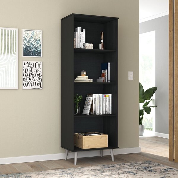 Estante Livreiro 4 Nichos Hecol Móveis Ônix Tx