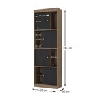 Estante Livreiro 4 Portas Espresso Móveis Avelã Tx/onix Tx