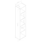 Estante Livreiro 4 Prateleiras Esm206 Retrô Movelbento Oliva