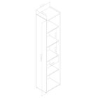 Estante Livreiro 4 Prateleiras Esm206 Retrô Movelbento Preto