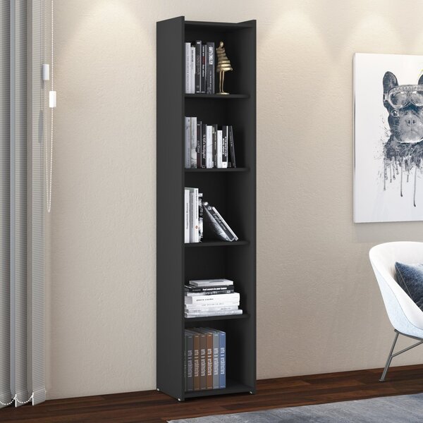 Estante Livreiro 4 Prateleiras Esm206 Retrô Movelbento Preto