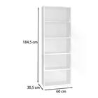 Estante Livreiro 4 Prateleiras Luiza Reajl Moveis