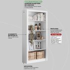 Estante Livreiro 4 Prateleiras Piece Office Branco