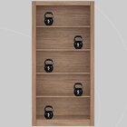 Estante Livreiro 4 Prateleiras Piece Office Nogal Touch