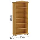 Estante Livreiro 5 Prateleiras Madeira Maciça 8964 Rubi Fnt