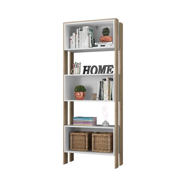 Estante Livreiro 66cm Com Nichos Multimóveis Cr25228 Carvalho