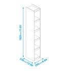 Estante Livreiro 6 Prateleiras Mdp Brv Móveis Branco