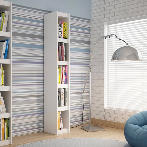 Estante Livreiro 6 Prateleiras Mdp Brv Móveis Branco