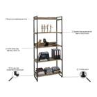 Estante Livreiro 80cm 5 Prateleiras Carvalho