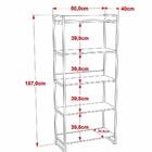 Estante Livreiro 80cm 5 Prateleiras Carvalho