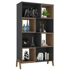 Estante Livreiro 8 Nichos Veneza Hecol Móveis Grafite Tx/pinu