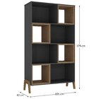 Estante Livreiro 8 Nichos Veneza Hecol Móveis Grafite Tx/pinu