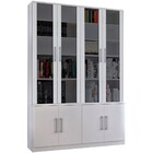 Estante Livreiro 8 Portas Vidro Fumê Legend F04 Branco - Mpoz