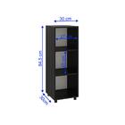 Estante Livreiro Armário Nichos Prateleiras Decoração Preto