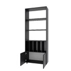 Estante Livreiro Athenas Drd Móveis Preto Perfect Touch