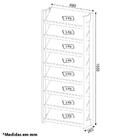 Estante Livreiro Az Com 8 Prateleiras Tecno Mobili Branco/nog