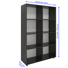 Estante Livreiro Bila Com 8 Nichos Preto