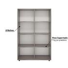 Estante Livreiro Califórnia Com 8 Nichos - Carvalho