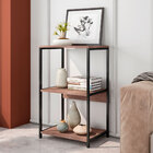 Estante Livreiro Com 03 Prateleiras Preto Fosco/barona Indust