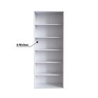 Estante Livreiro Com 1 Porta E 6 Nichos Branco