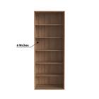 Estante Livreiro Com 1 Porta E 6 Nichos Grafite Mel