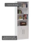 Estante Livreiro Com 3 Prateleira E 2 Portas - Acabamento Bp