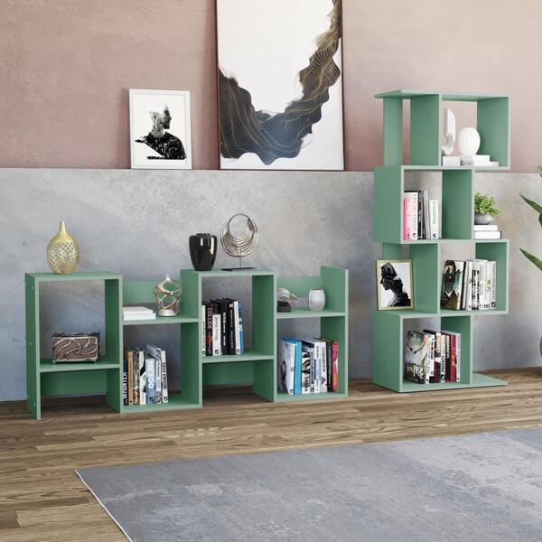 Estante Livreiro Com 4 Prateleiras Nichos Para Sala De Estar