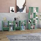 Estante Livreiro Com 4 Prateleiras Nichos Para Sala De Estar