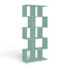 Estante Livreiro Com 4 Prateleiras Nichos Para Sala De Estar