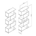 Estante Livreiro Com 4 Prateleiras Nichos Para Sala De Estar