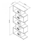 Estante Livreiro Com 5 Nichos Office Plus Appunto Castanho