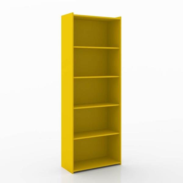 Estante Livreiro Com 5 Prateleiras 70cm -  Amarelo