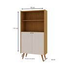 Estante Livreiro Com Molduras Detalhes Em 45° 100% Mdf E 2 Po