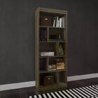 Estante Livreiro Com Nichos Lv300 Castanho Djd Moveis