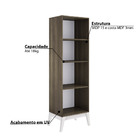 Estante Livreiro Com Pés De Madeira Genialflex - Demolição