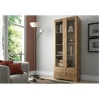 Estante Livreiro Com Portas De Vidro C604 Rústico - Dalla Cos