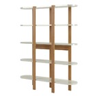 Estante Livreiro Curva 5 Prateleiras Stella D01 Off White/fre