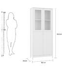 Estante Livreiro Ditália 4 Portas E-956 Branco