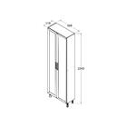 Estante Livreiro Ditália Aspen 2 Porta Vidro Carvalho Cd-308