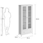 Estante Livreiro Ditália Com Iluminação 2 Portas 1 Gaveta E-9